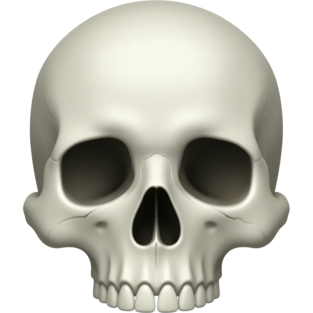 A skull like pawn from chess emoji