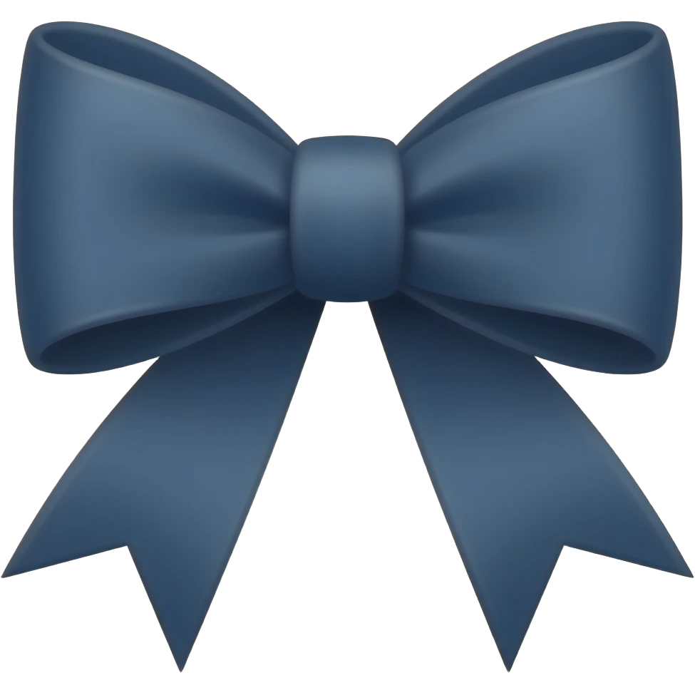 navy blue bow emoji