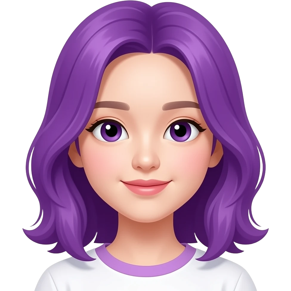 kpop purple hair girl emoji