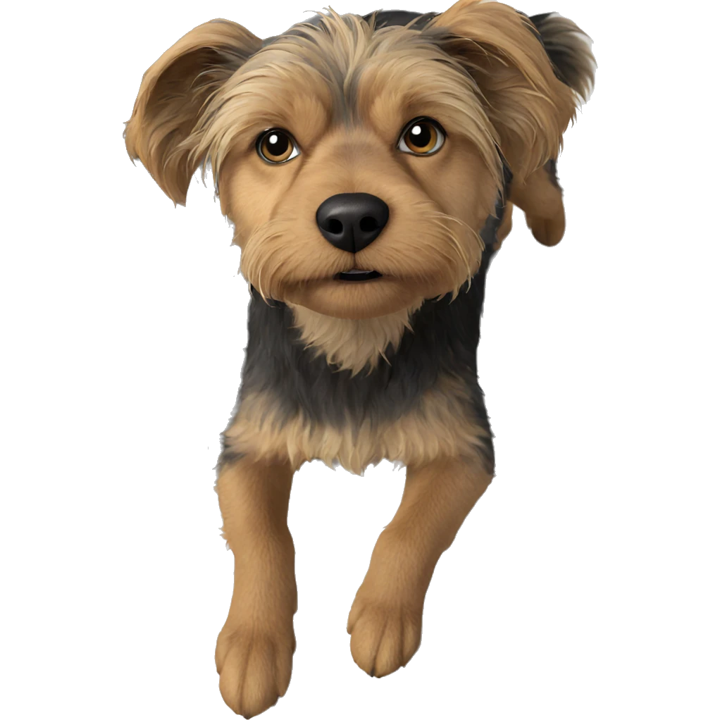 realistic dog looking at viewer emoji