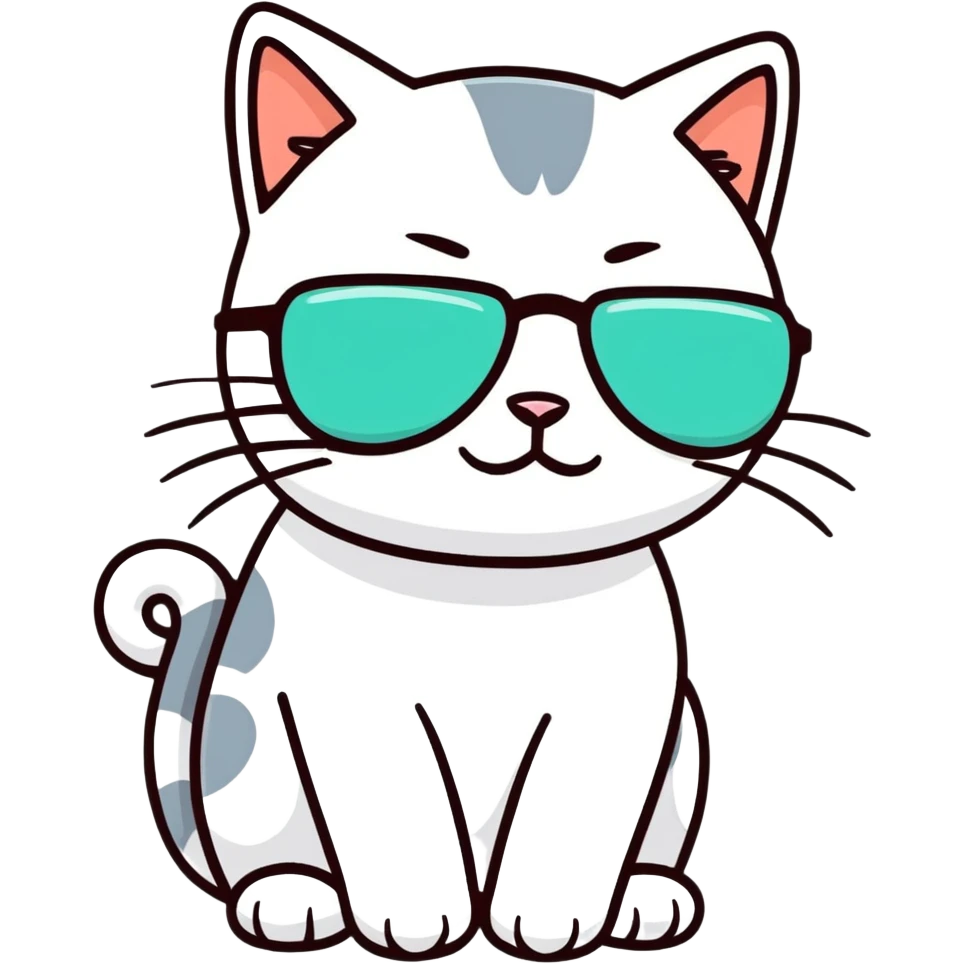 Cat with sunglasses emoji