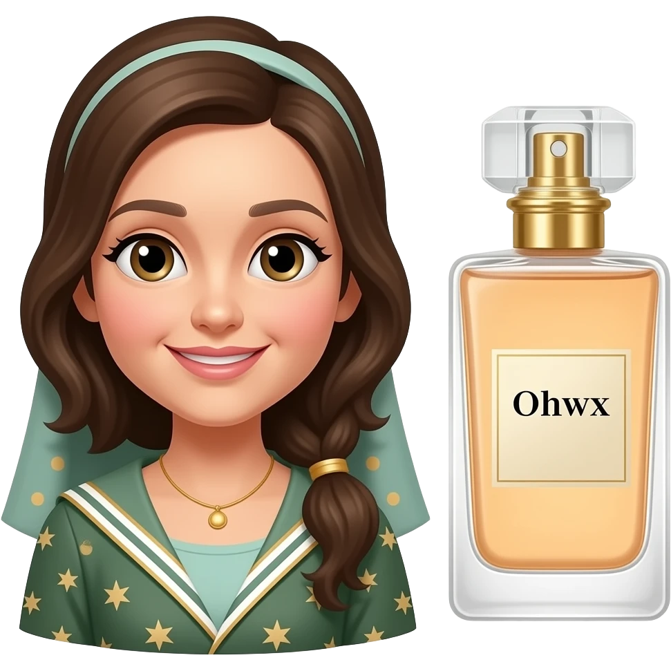 Mary and the bottle of perfume emoji
