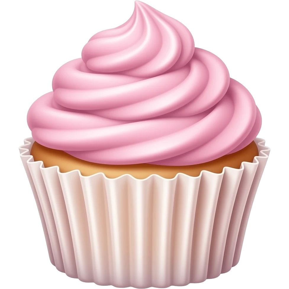 Cupcake with pink icing emoji
