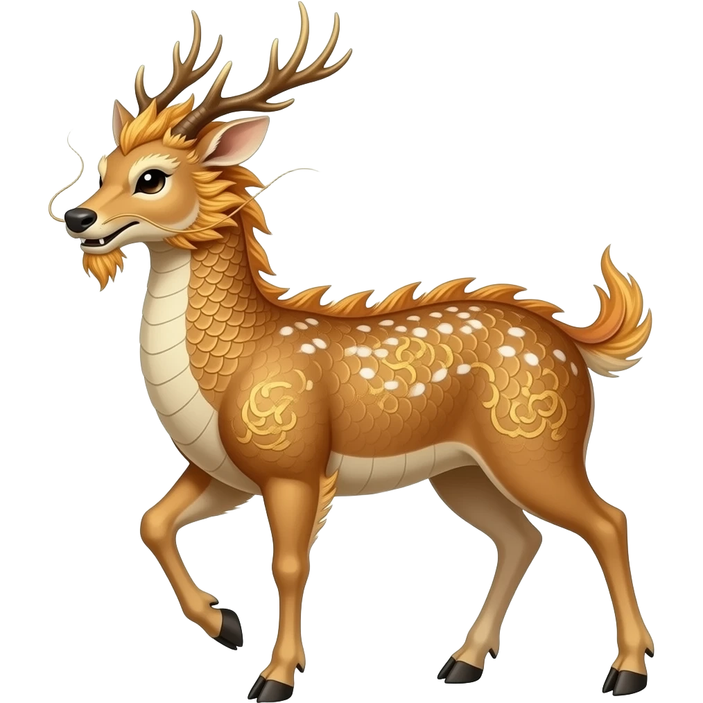 Chinese dragon deer hybrid emoji