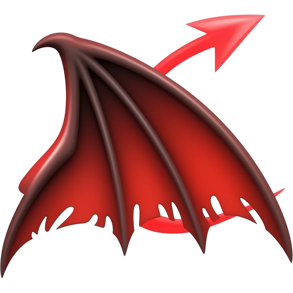 Devil wing emoji left side emoji