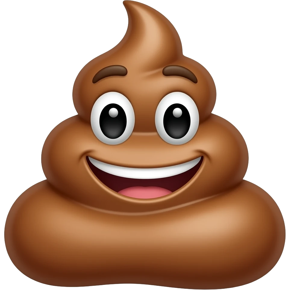 Big guy pooping emoji