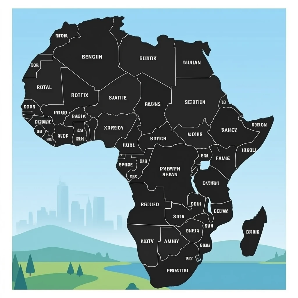 African map make it black and make it a text emoji