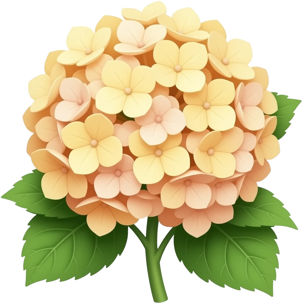Yellow and pink Hydrangea emoji