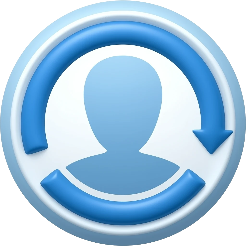 cria um emoji azul sem rosto emoji