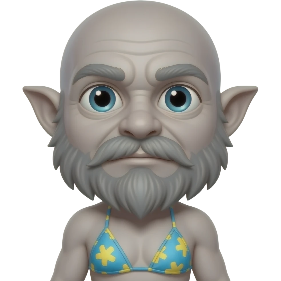 🧌 who wearing bikini emoji