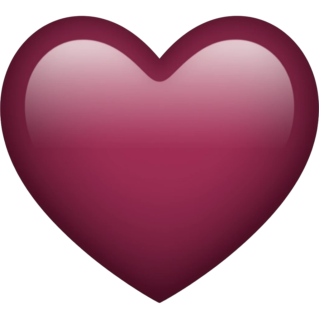 corazón burdeo oscuro emoji