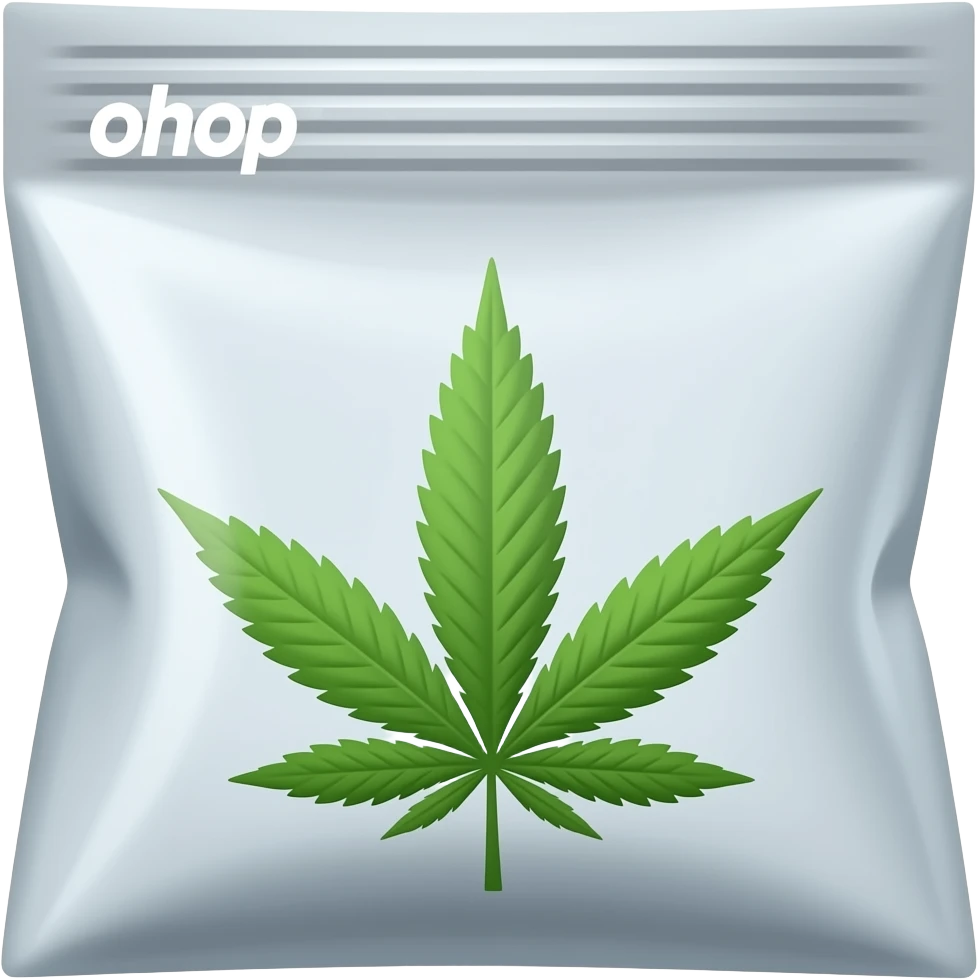 Ziploc bag of marijuana emoji
