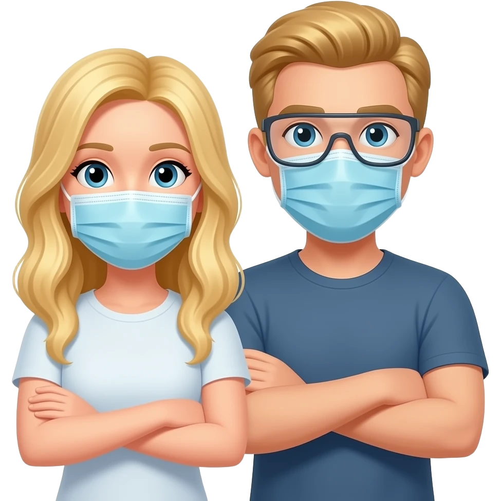 Liebespaar beide blond beschützend emoji