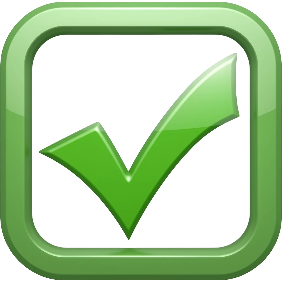 Checkmark over Minecraft emoji