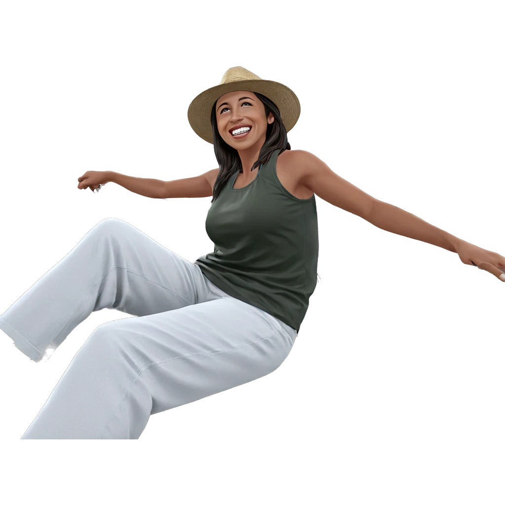 smiling girl in outdoor setting emoji