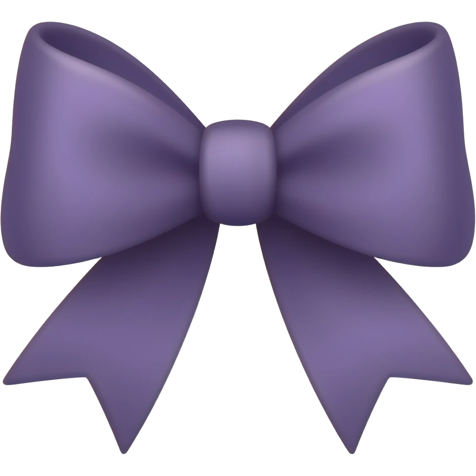purple bow emoji