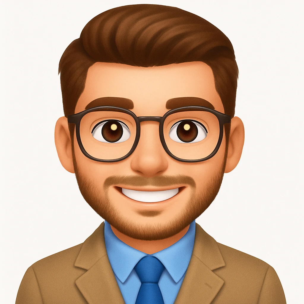 turn the second man in emoji style of the 1st image, match the facial features and clothes emoji