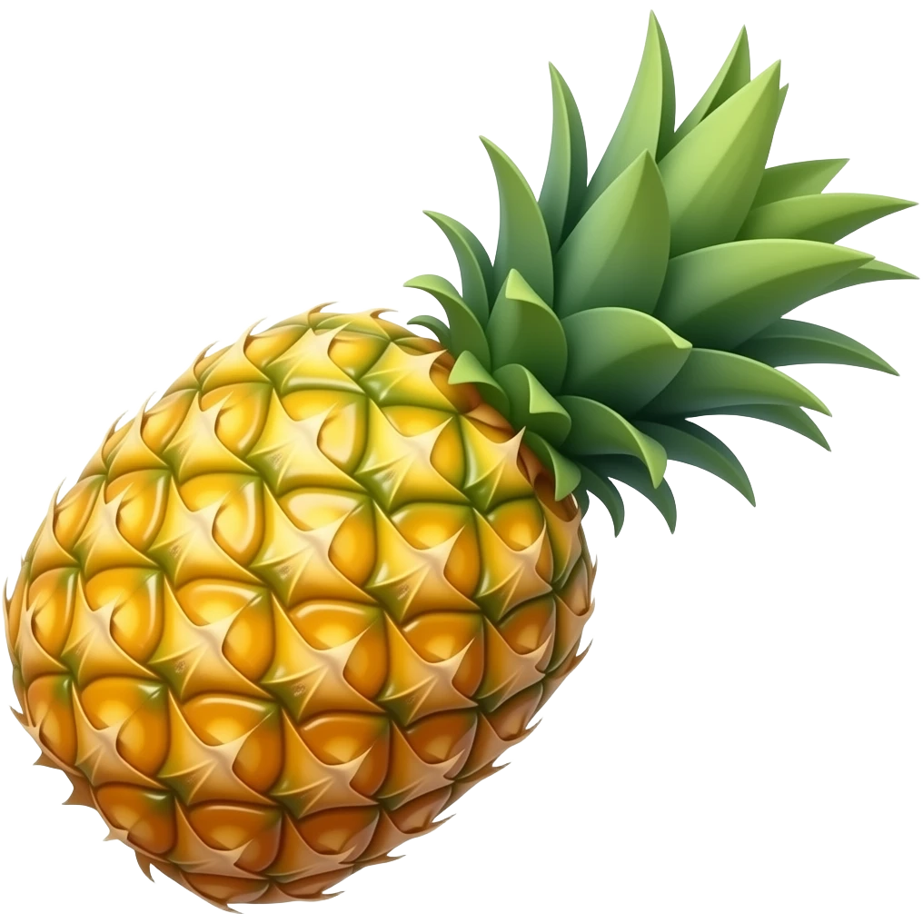 pineapple with gummy shine emoji
