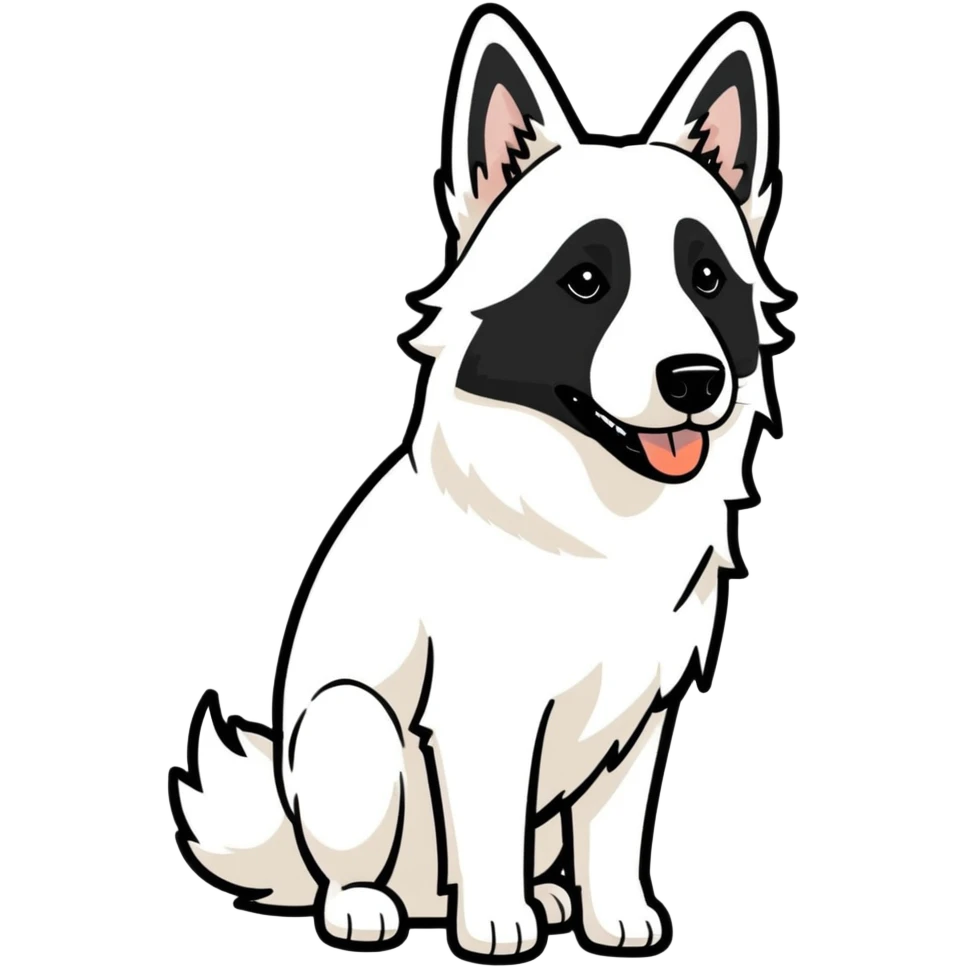 White belgian Shepard lady emoji