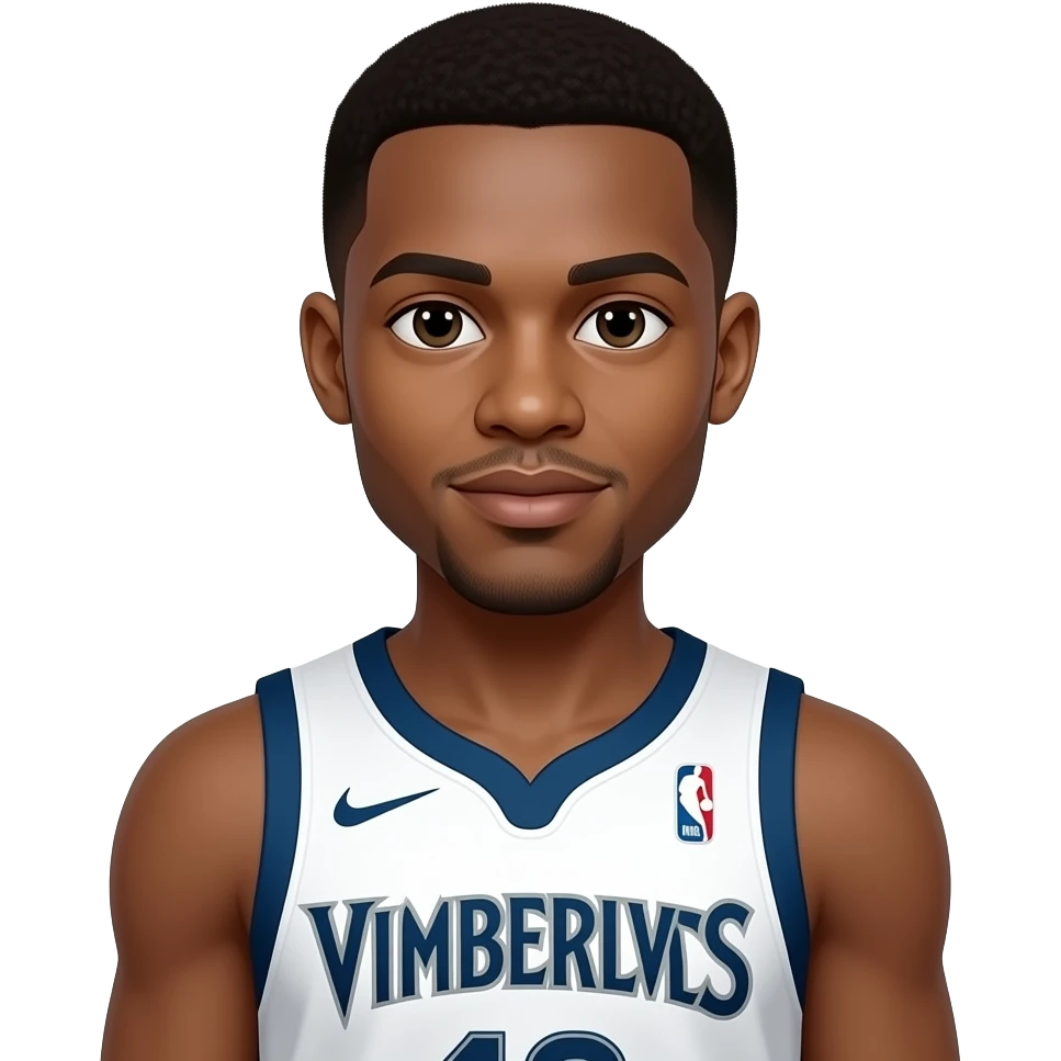 anthony edwards in the NBA Timberwolves uniform emoji