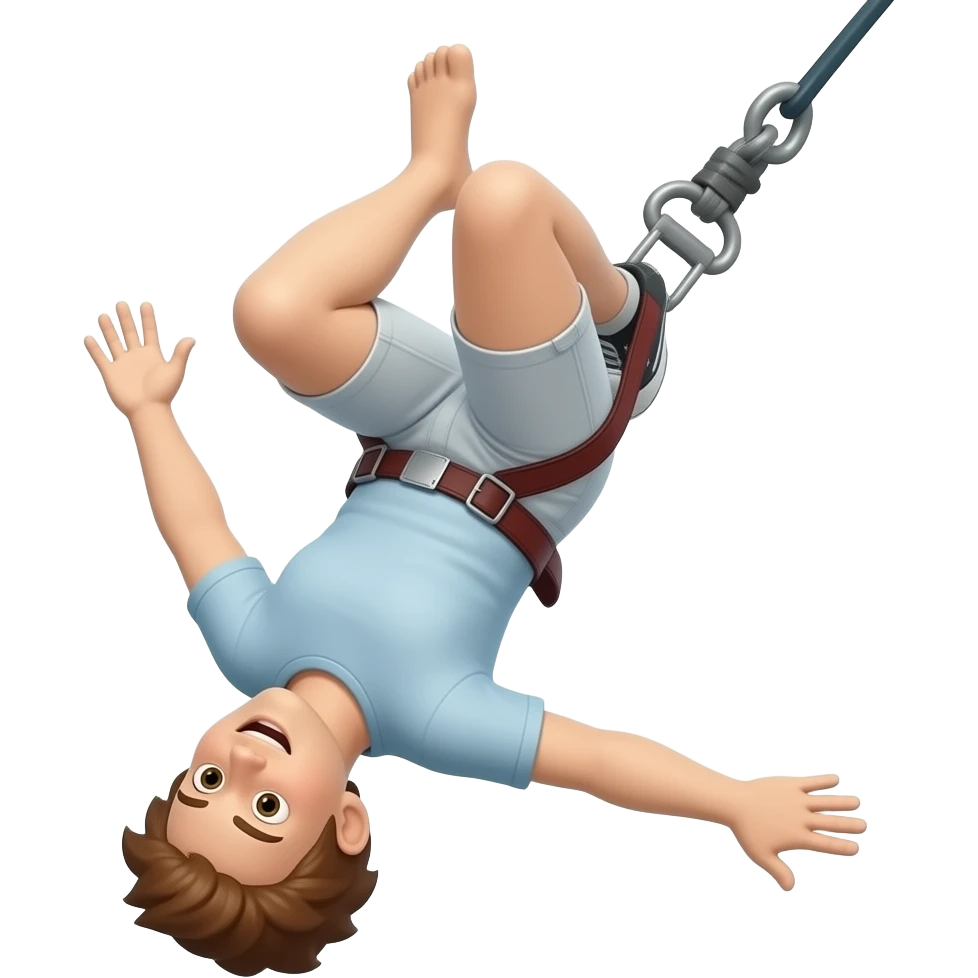 Backward bungee jump emoji