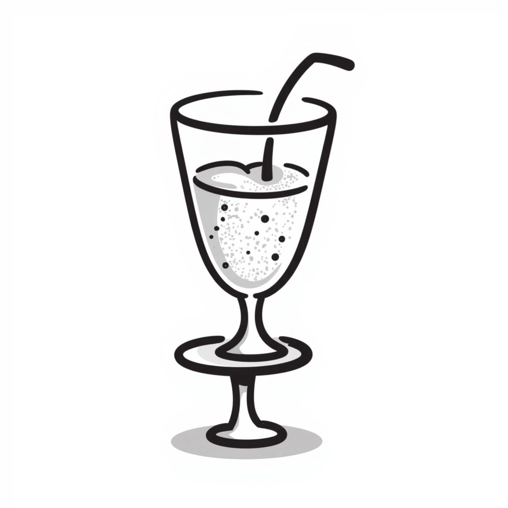 a glass of orange juice, hand drawn doodle style emoji