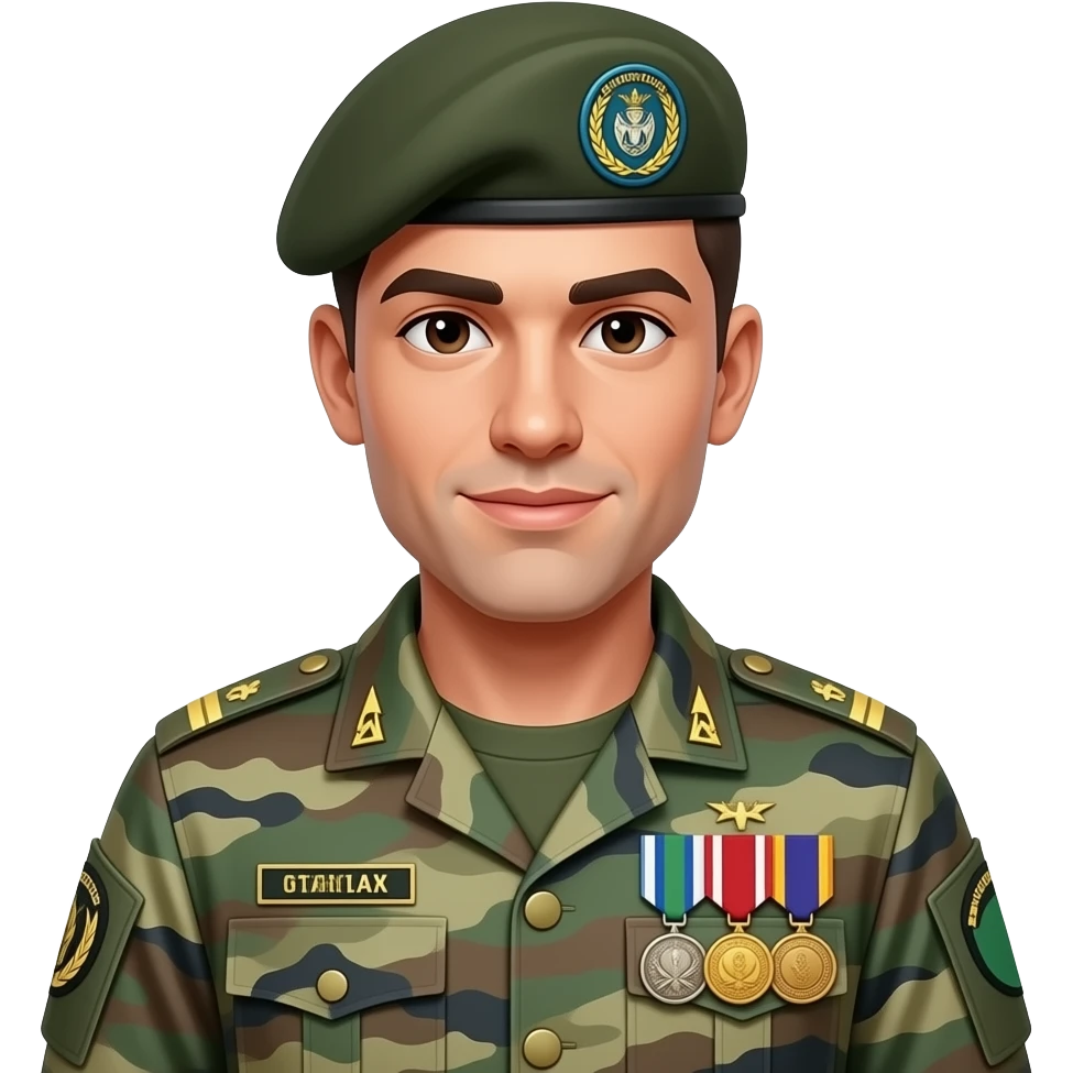 army commando with medals emoji