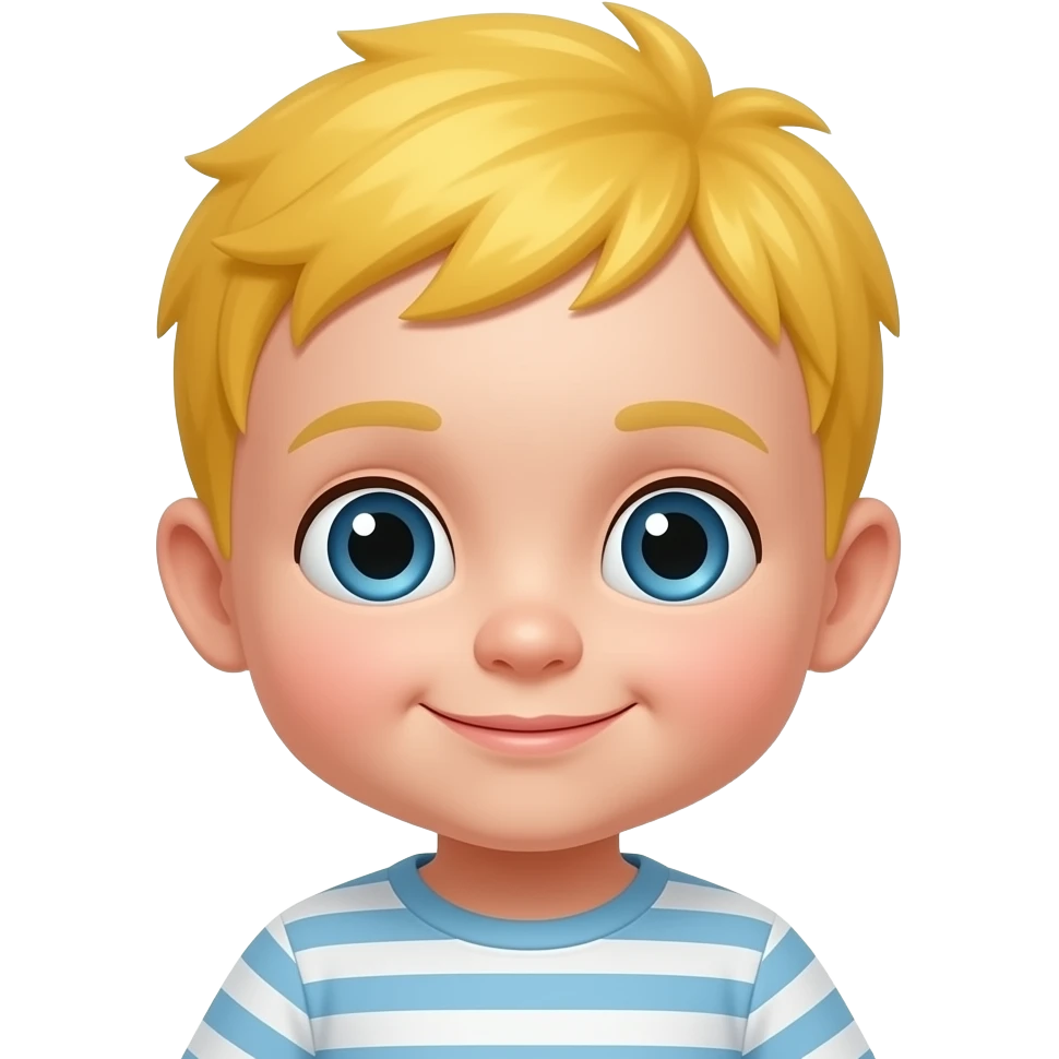 baby with yellow hair cute emoji