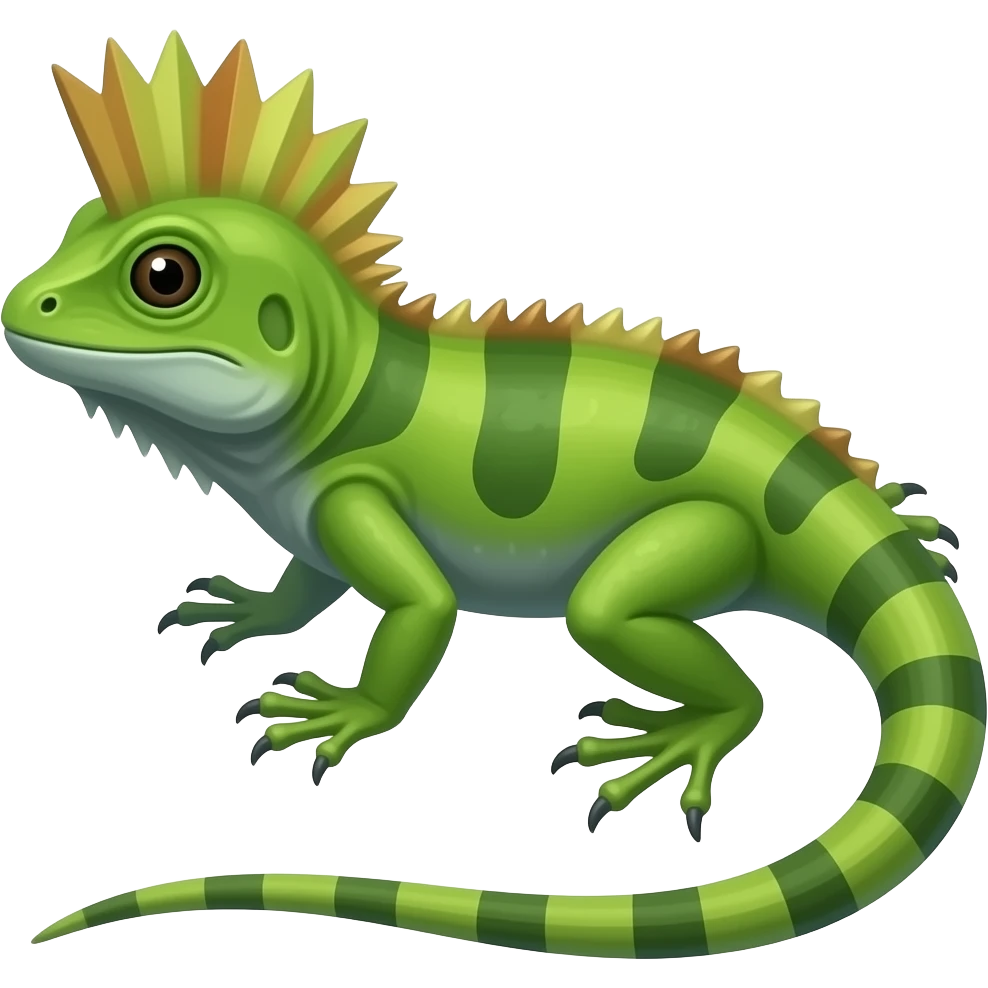 Write Lizord green siber punk emoji