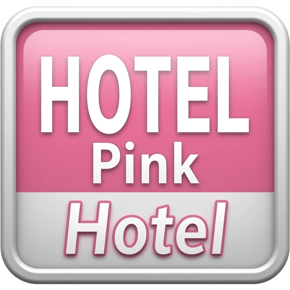 Signboard HOTEL Pink Hotel emoji