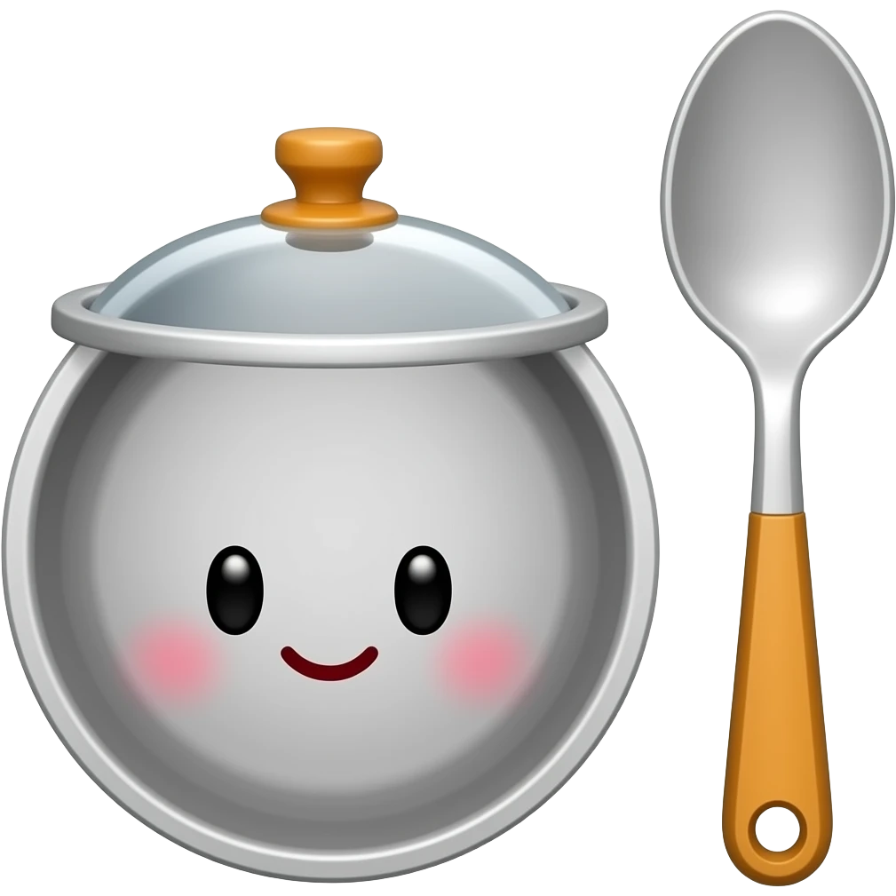 cooking cute kawaii pan spoon cooker emoji
