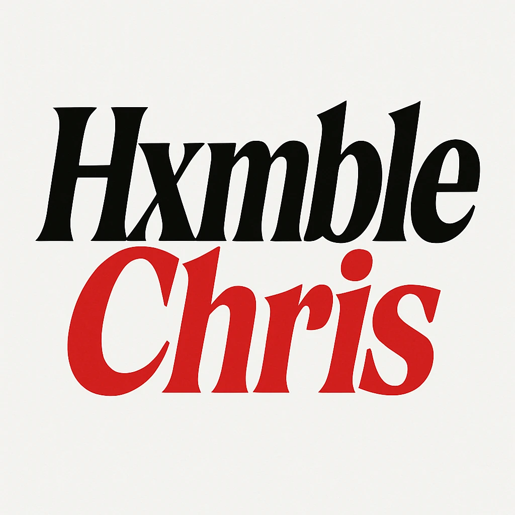 cool font text that says 'Hxmble Chris' in black and red emoji