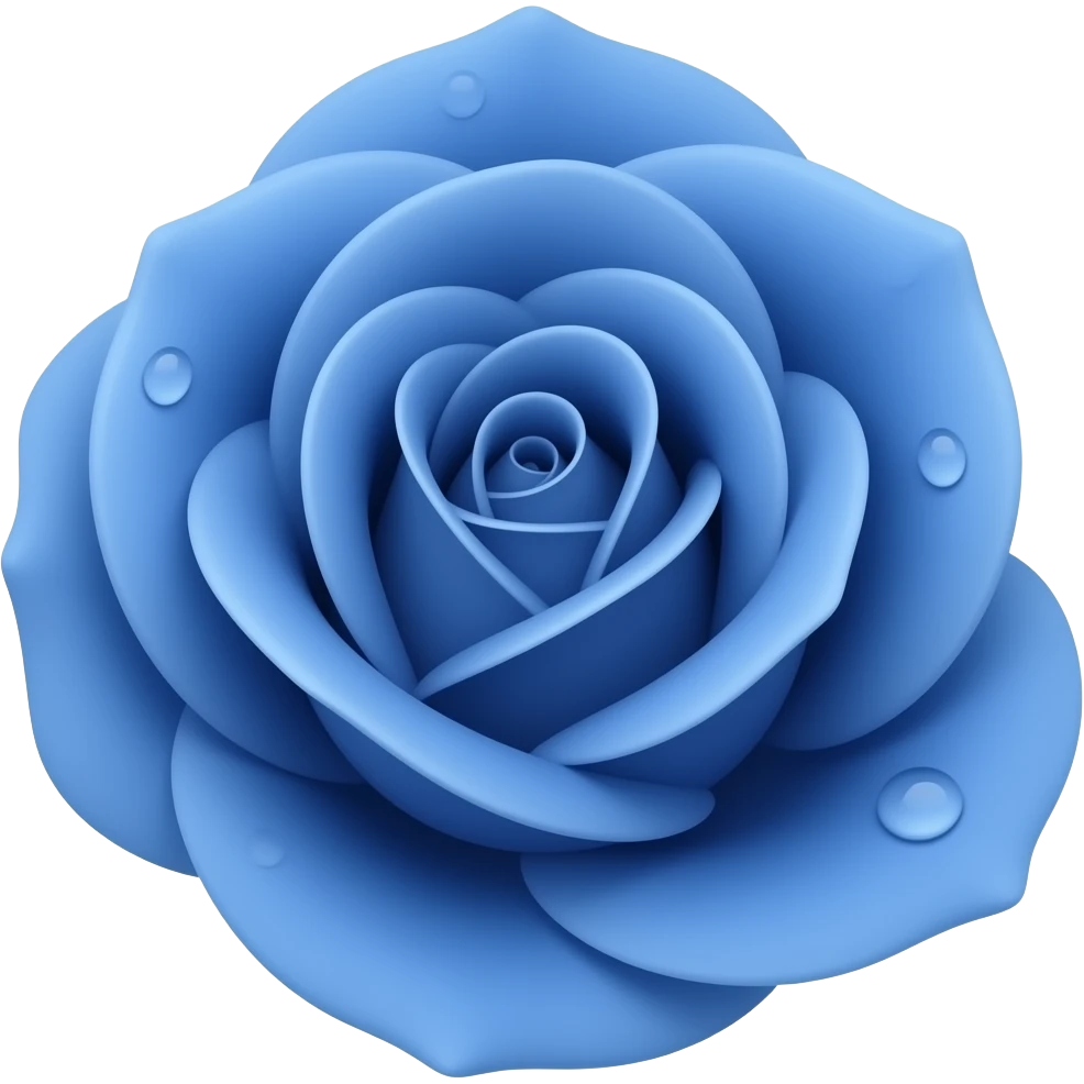 Blue rose emoji