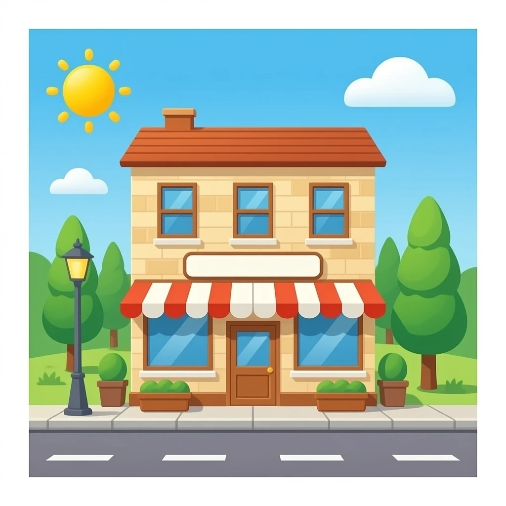 restaurant in street emoji