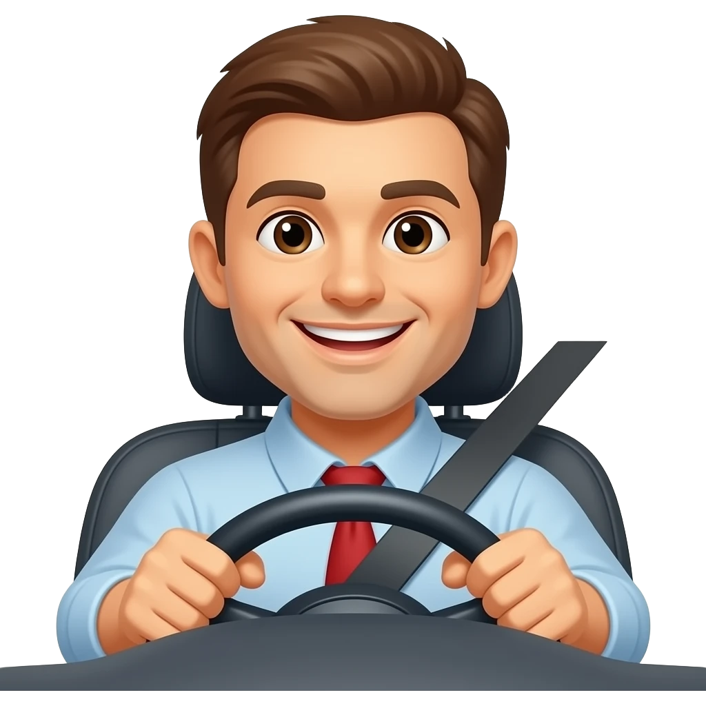 odam moshina haydayapdi va uni sochi yoq emoji