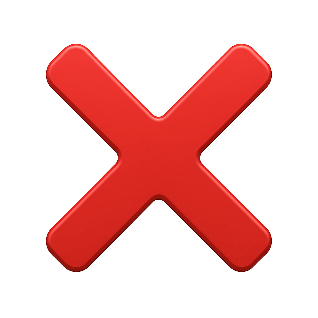 red X mark emoji emoji