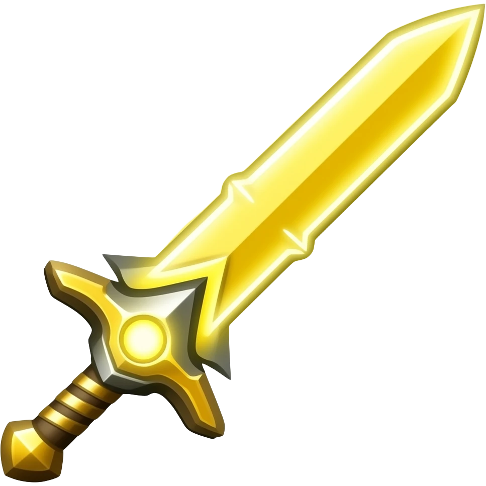 A yellow future sword emoji