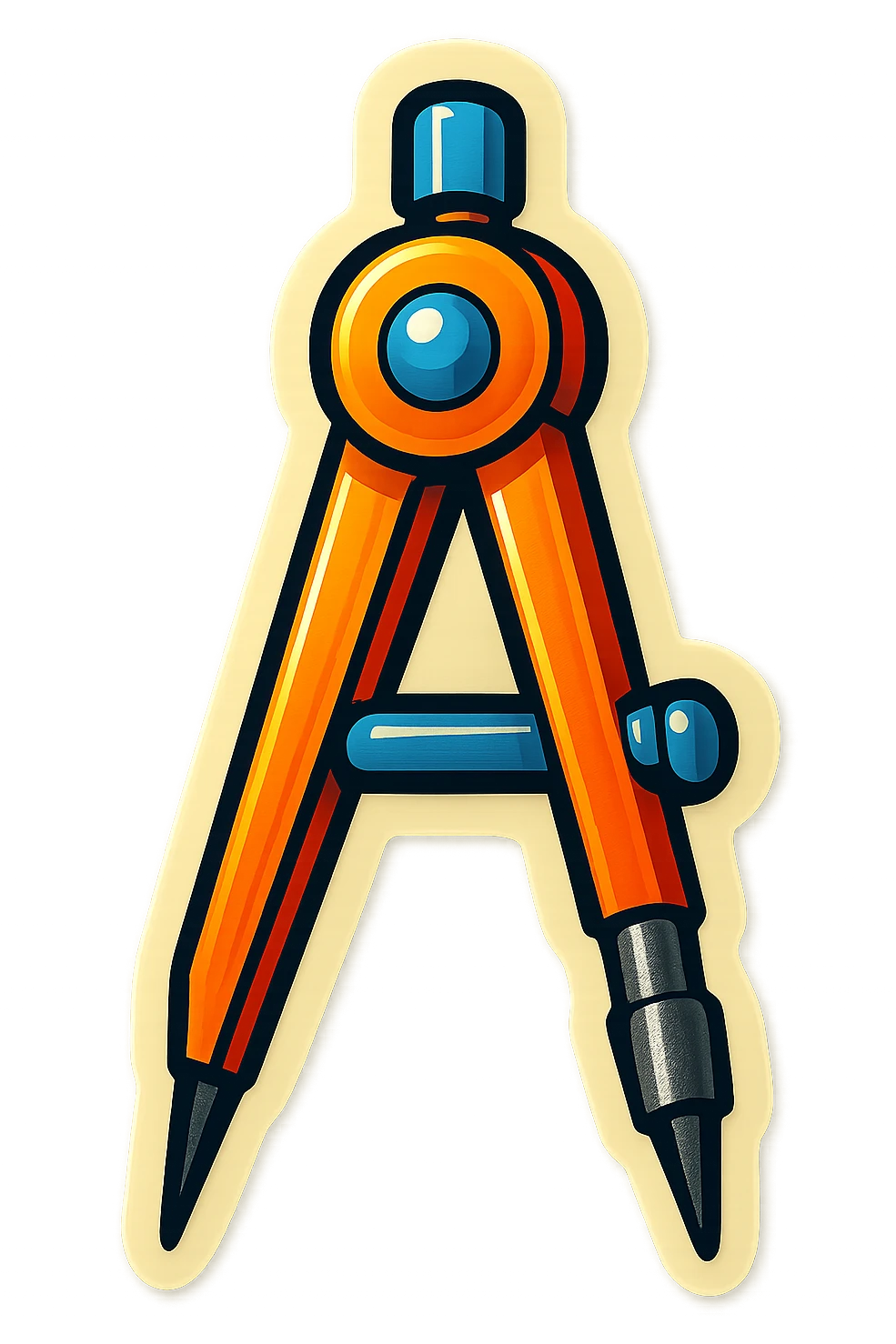 a sticker of a bar compass emoji