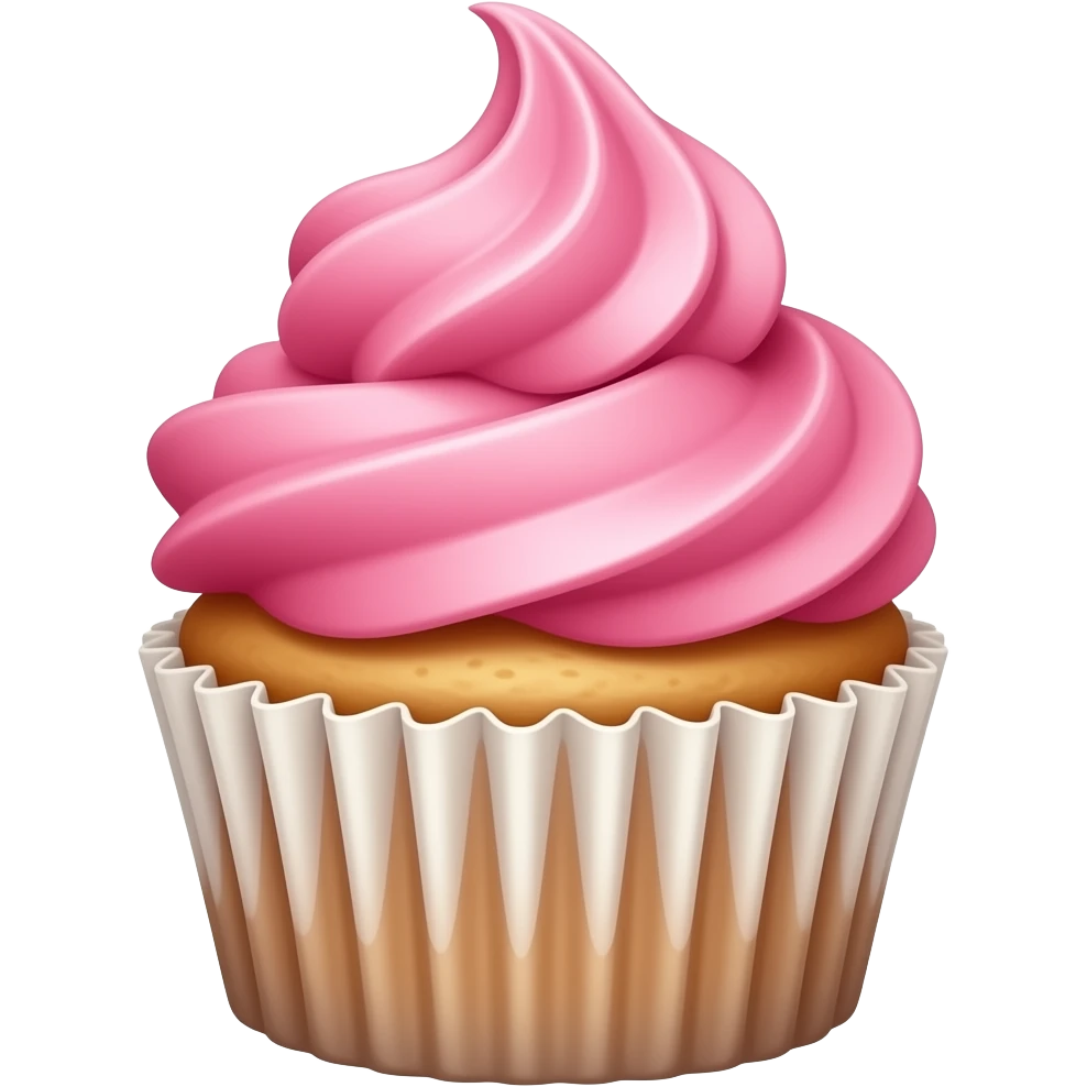 Cupcake with pink icing emoji