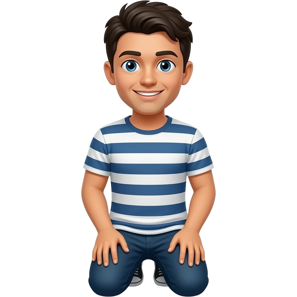 Une personne à genoux de face emoji