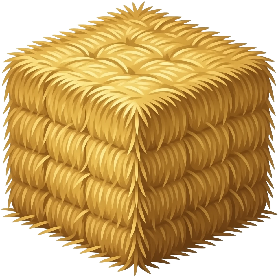 Square bale of hay emoji