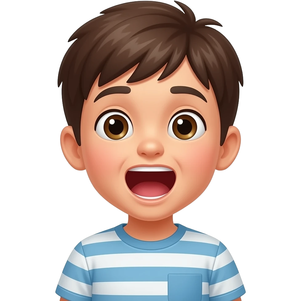 67 kid screaming 6777 emoji