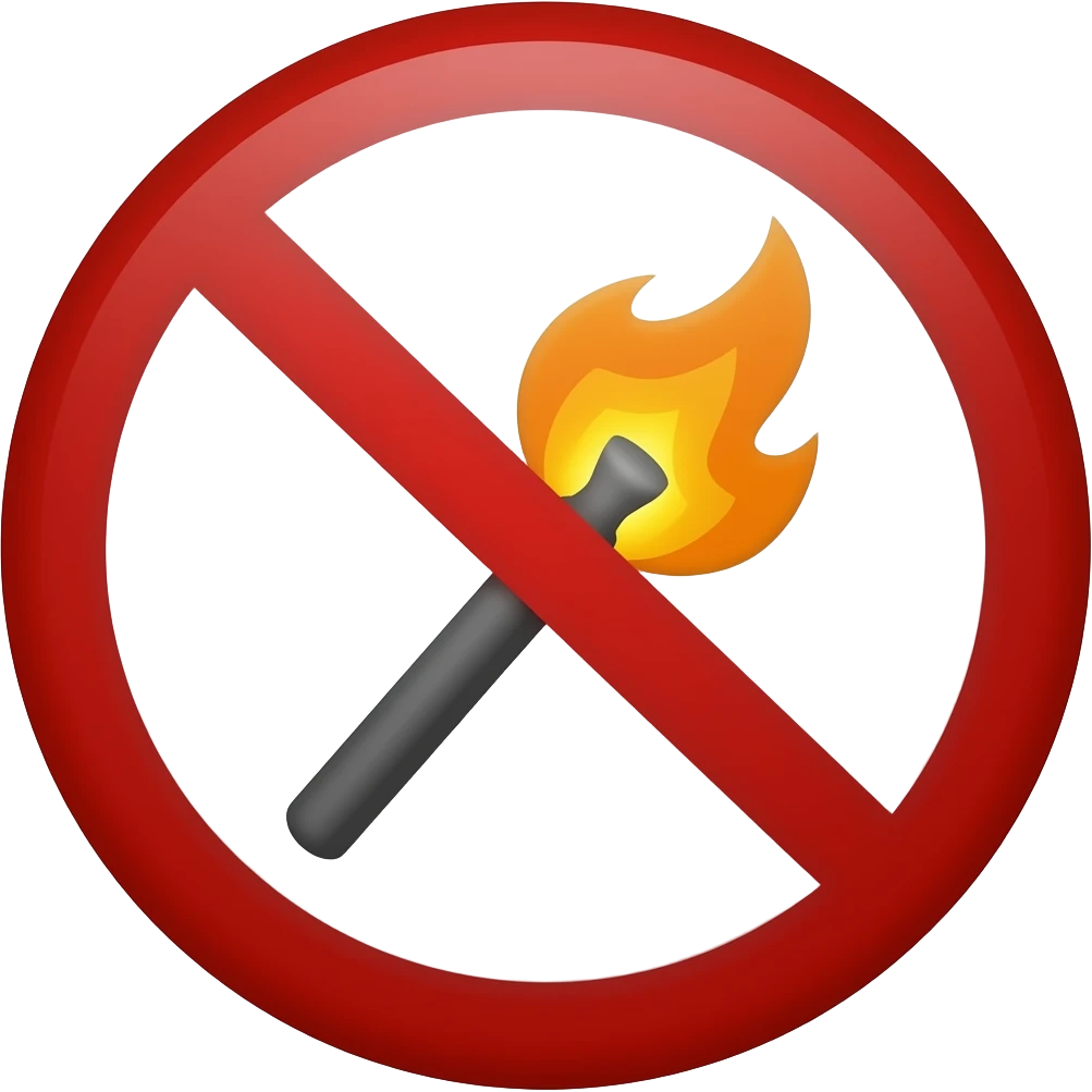 Ban on flamming torch emoji