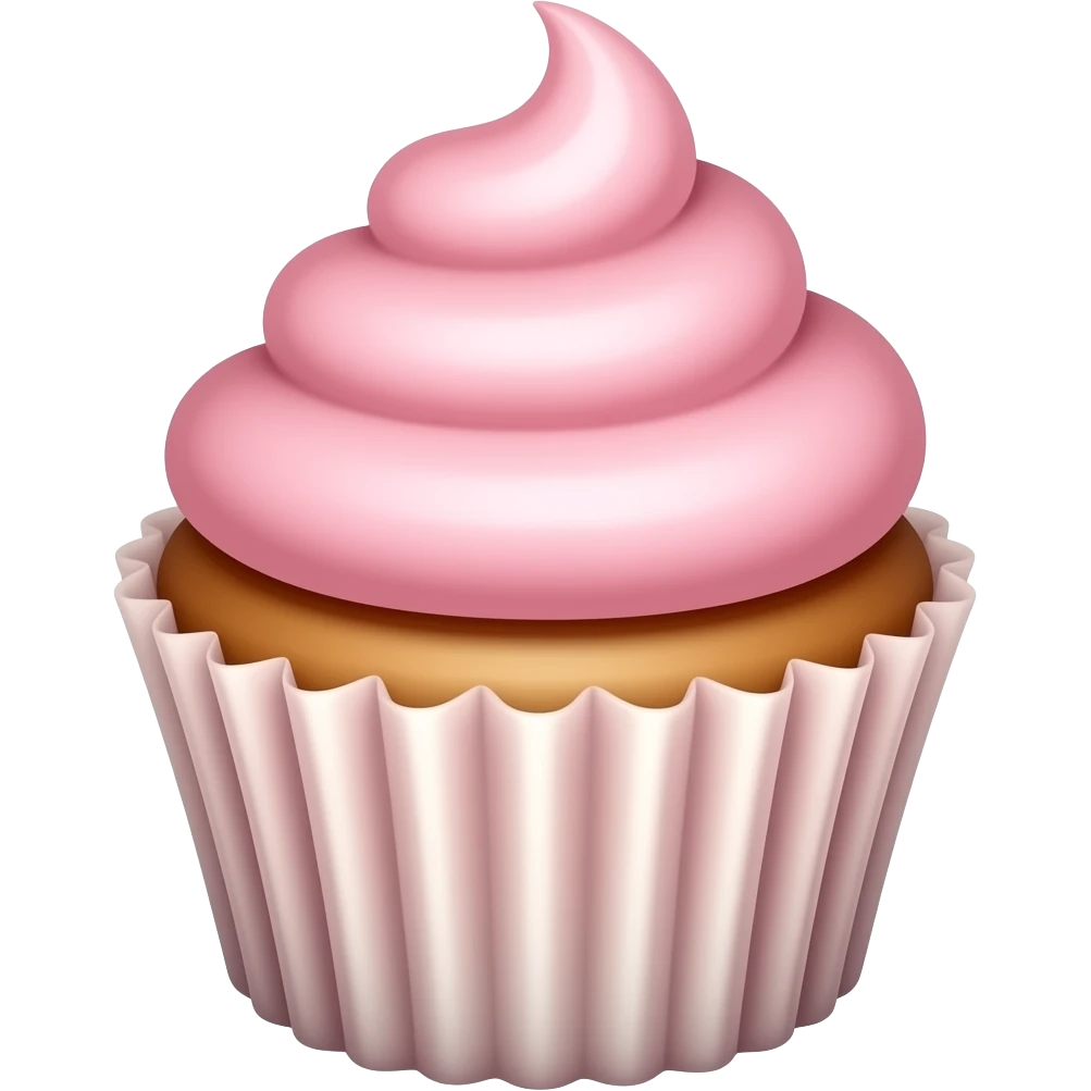 Cupcake with pink icing emoji