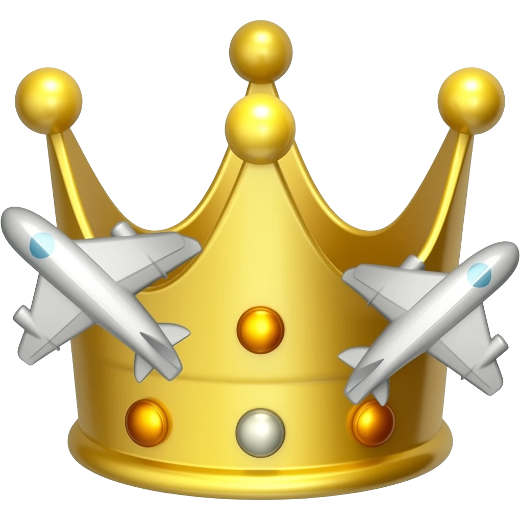 make a crown with airplane wings emote emoji