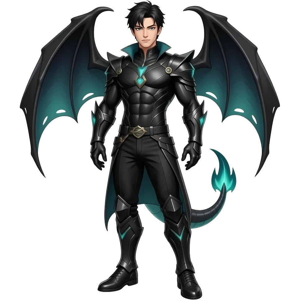 Black lanky elegant evil badass handsome cool beautiful Shiny-Charizard-Salazzle-Seviper-Salandit-fusion emoji