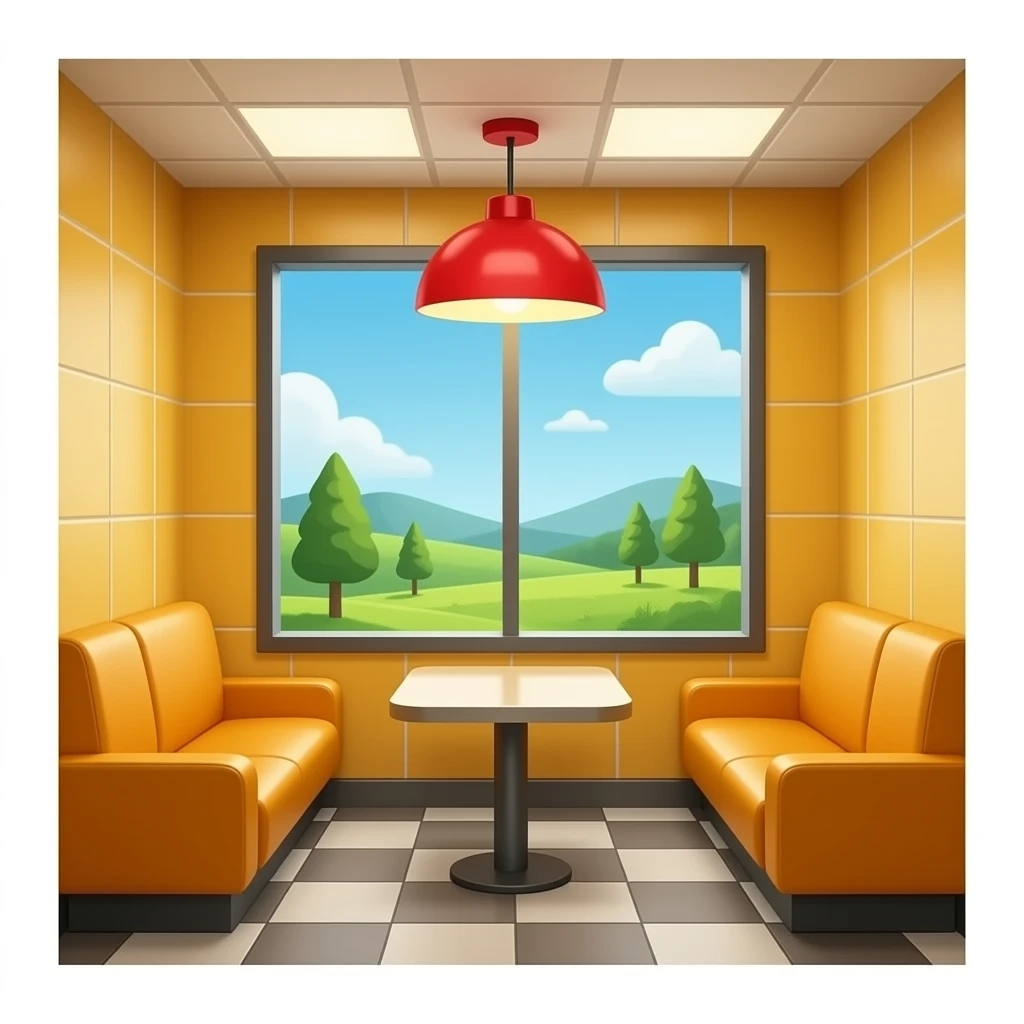 Interior of McDonald’s emoji