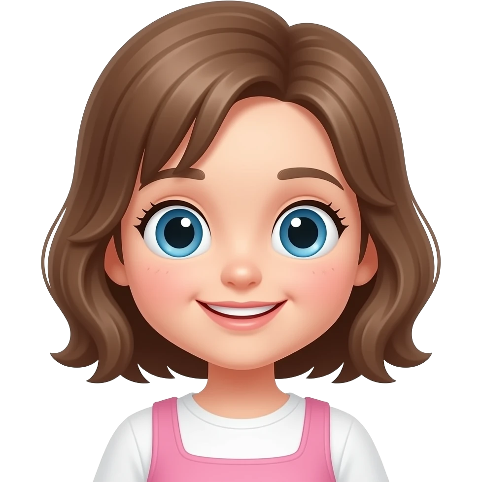 Happy and Cute bubbly girl emoji