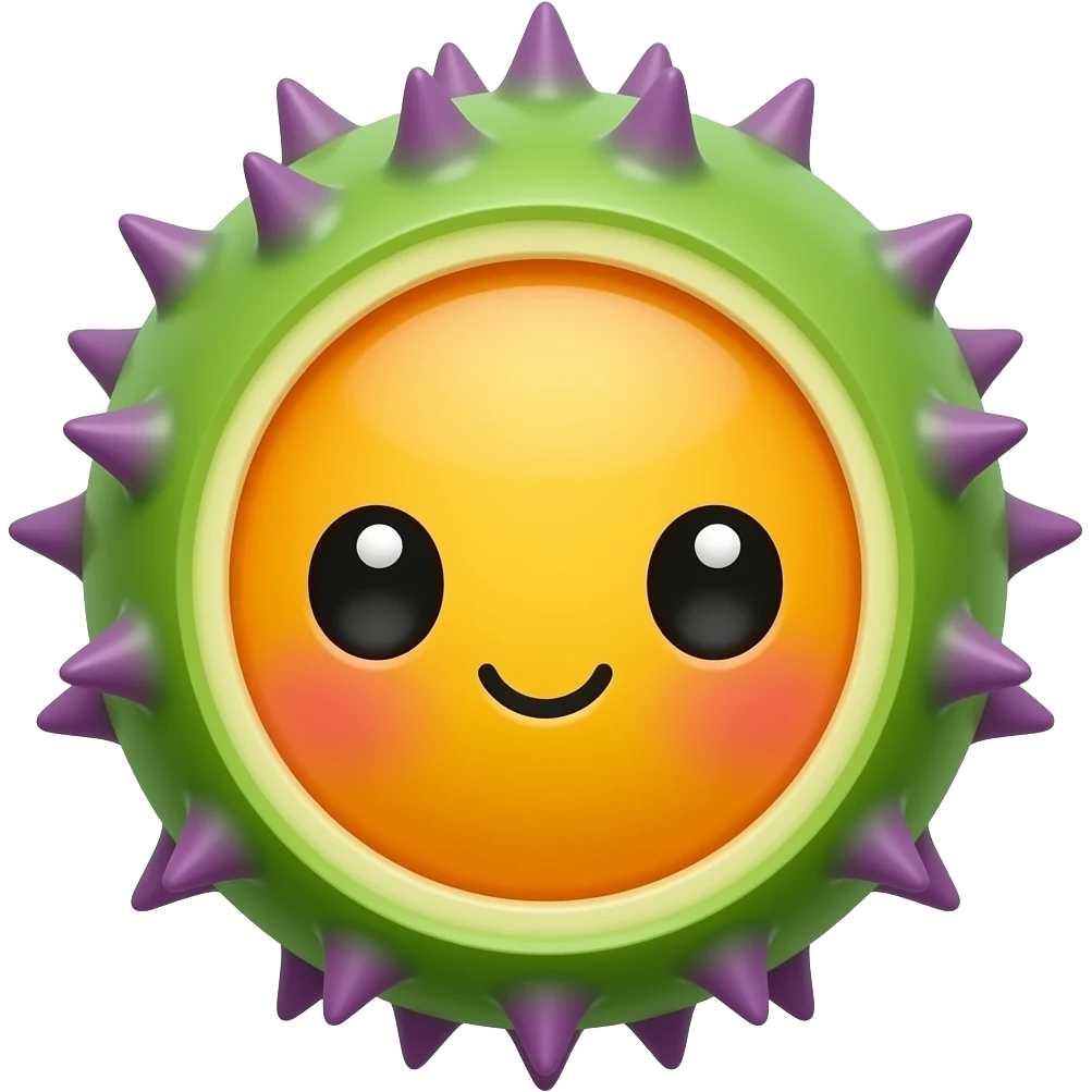Kawaii melón africano espinudo emoji