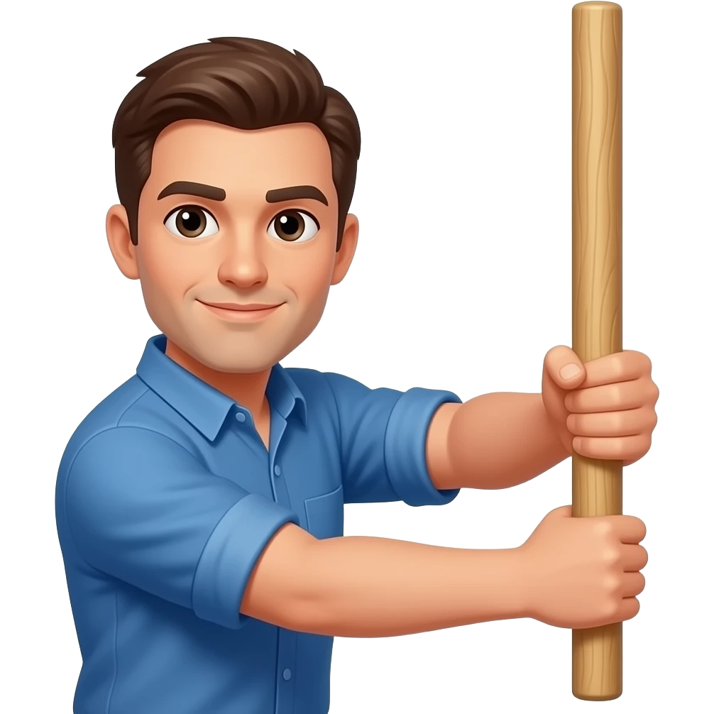 man who hit a pole emoji